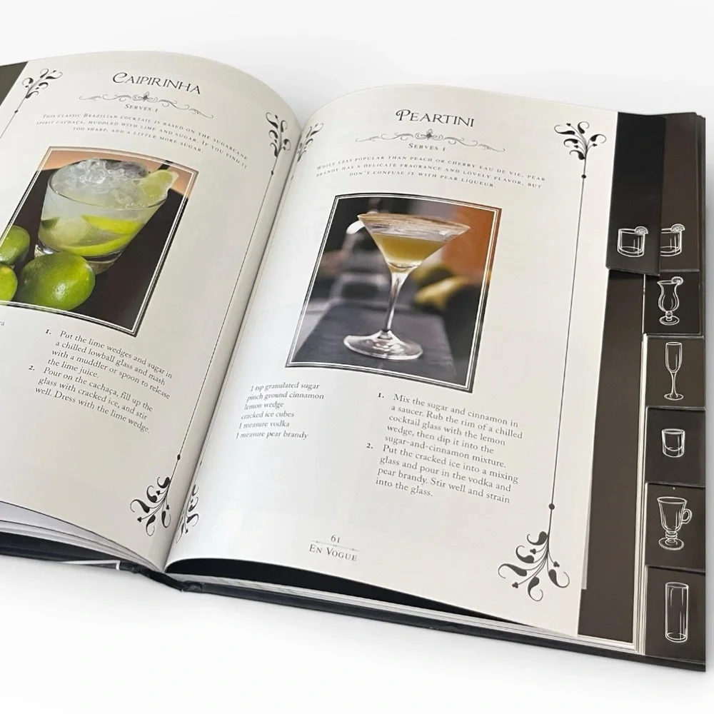 The Cocktail Hardcover Recipe Book 200+ Cocktails Mixology Bartending Home Guide